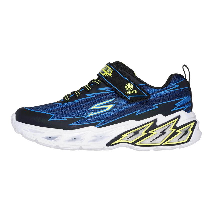 

Skechers Kids S Lights нескользящие амортизирующие низкие детские повседневные кроссовки black blue kids