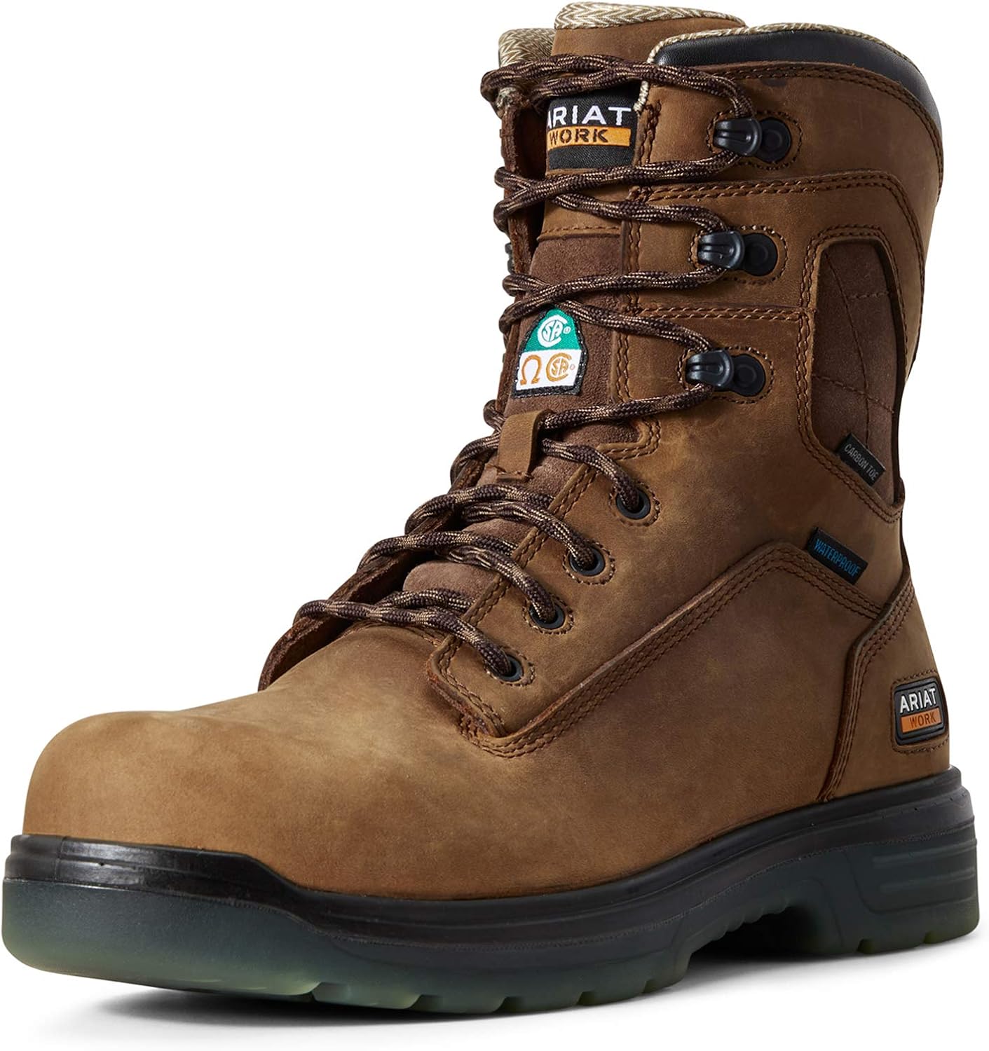 

Мужские ботинки ARIAT Turbo 8 Csa с водонепроницаемым верхом и углеродным носком, Aged Bark