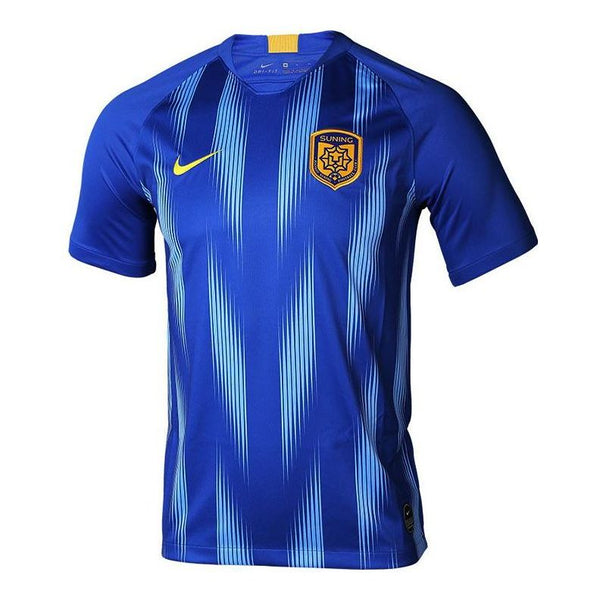 

Футболка Men's Nike Home Fan Edition Logo Embroidered Round Neck Soccer/Football Casual Sports Short Sleeve Blue T-Shirt, синий