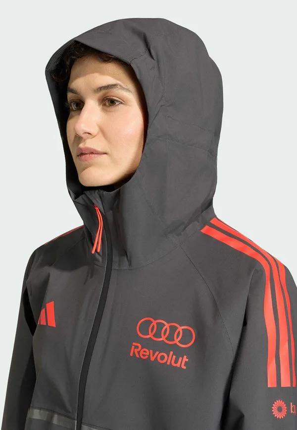 Водонепроницаемая куртка механиков команды audi revolut f1 Adidas Performance, Utility Black Hi-Res Red — фото 3