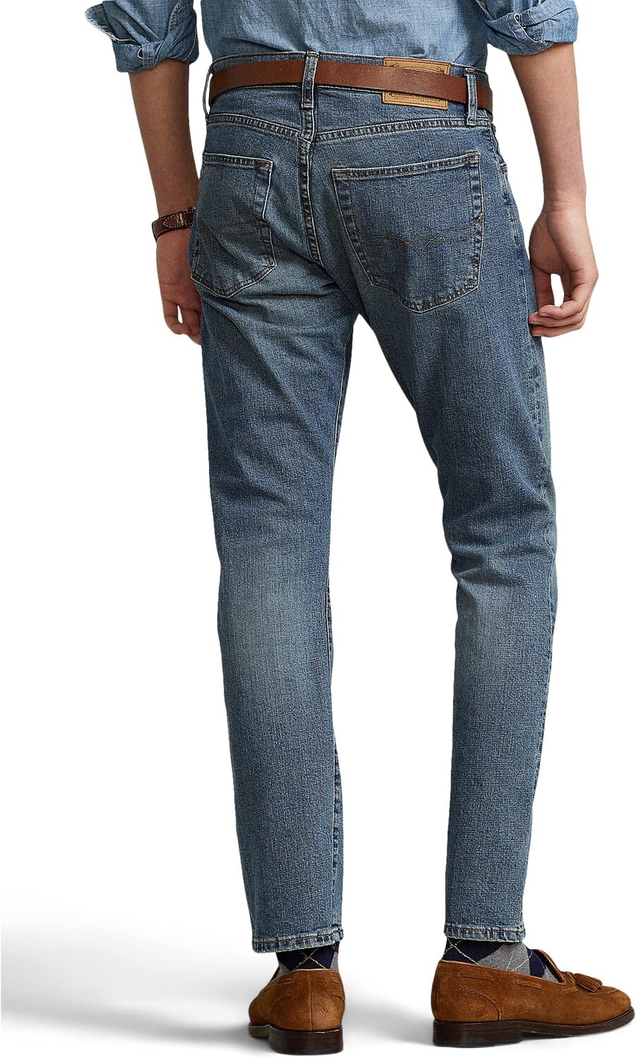 Джинсы Varick Slim Straight Jeans Polo Ralph Lauren, цвет Dixon Light — фото 2
