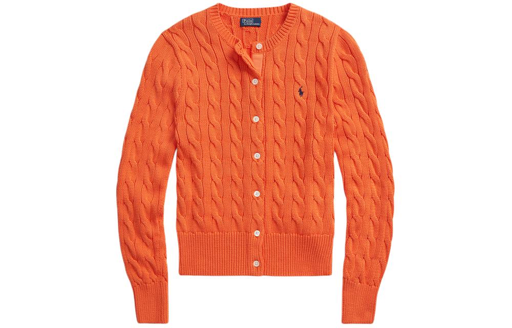 

Кардиган с узором "косичка" Polo Ralph Lauren, оранжевый