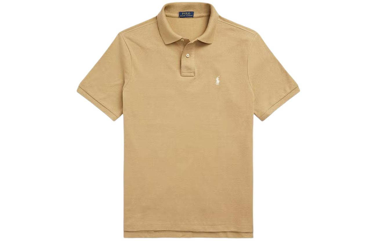 Облегающая сетчатая поло Polo Ralph Lauren, коричневый — фото 2