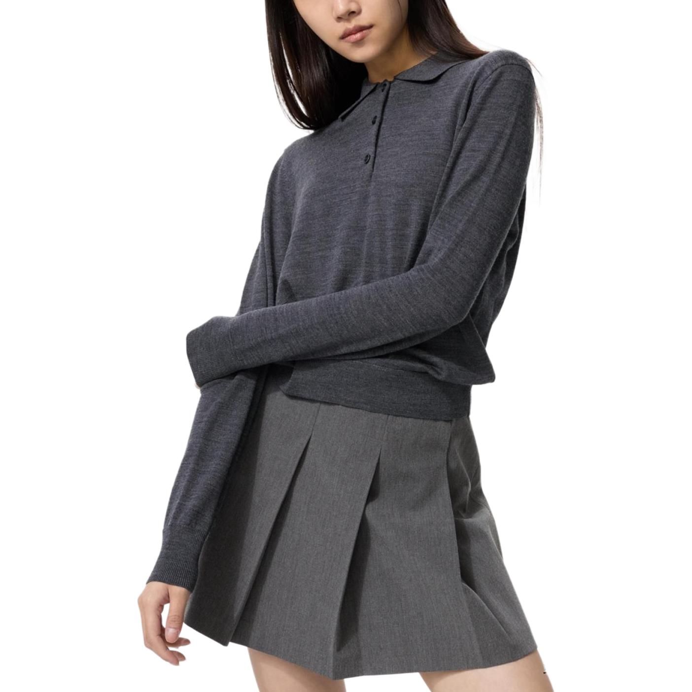 

UNIQLO Топ женский асфальтово-серый