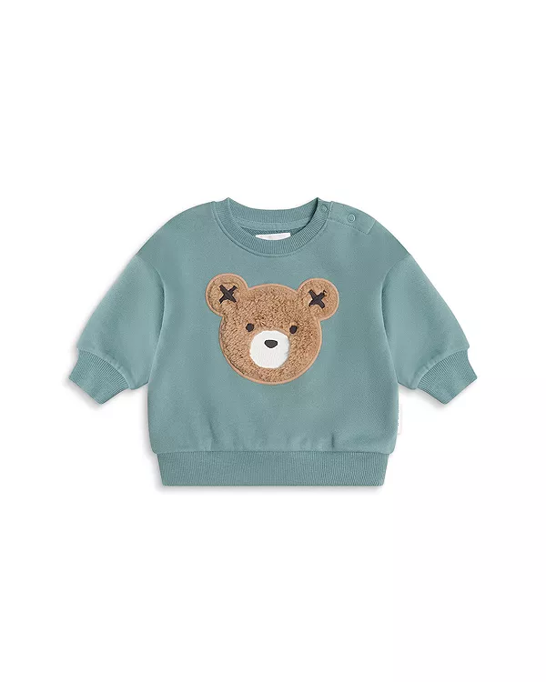 

Детская пушистая толстовка с изображением медведя Хаксбера для малышей. Huxbaby, зеленый