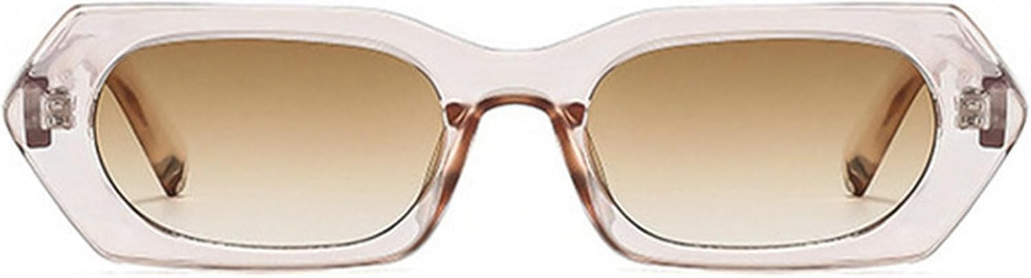 

Солнцезащитные очки в винтажной оправе неправильной квадратной формы, маленькие, для женщин и мужчин, роскошные солнцезащитные очки с заклепками, популярные в стиле панк для активного отдыха mincl, Brown