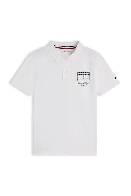 Поло Tommy Hilfiger для мальчика, белый — фото 2