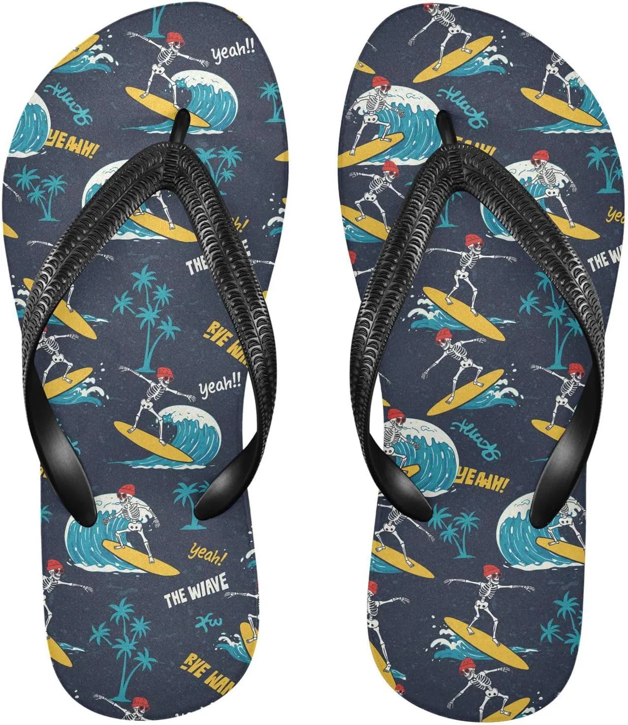 

MNSRUU Women Men Flip Flops Skull Flip Flops Womens Slides Men Сандалии Shower Slippers for Beach XS-XXL