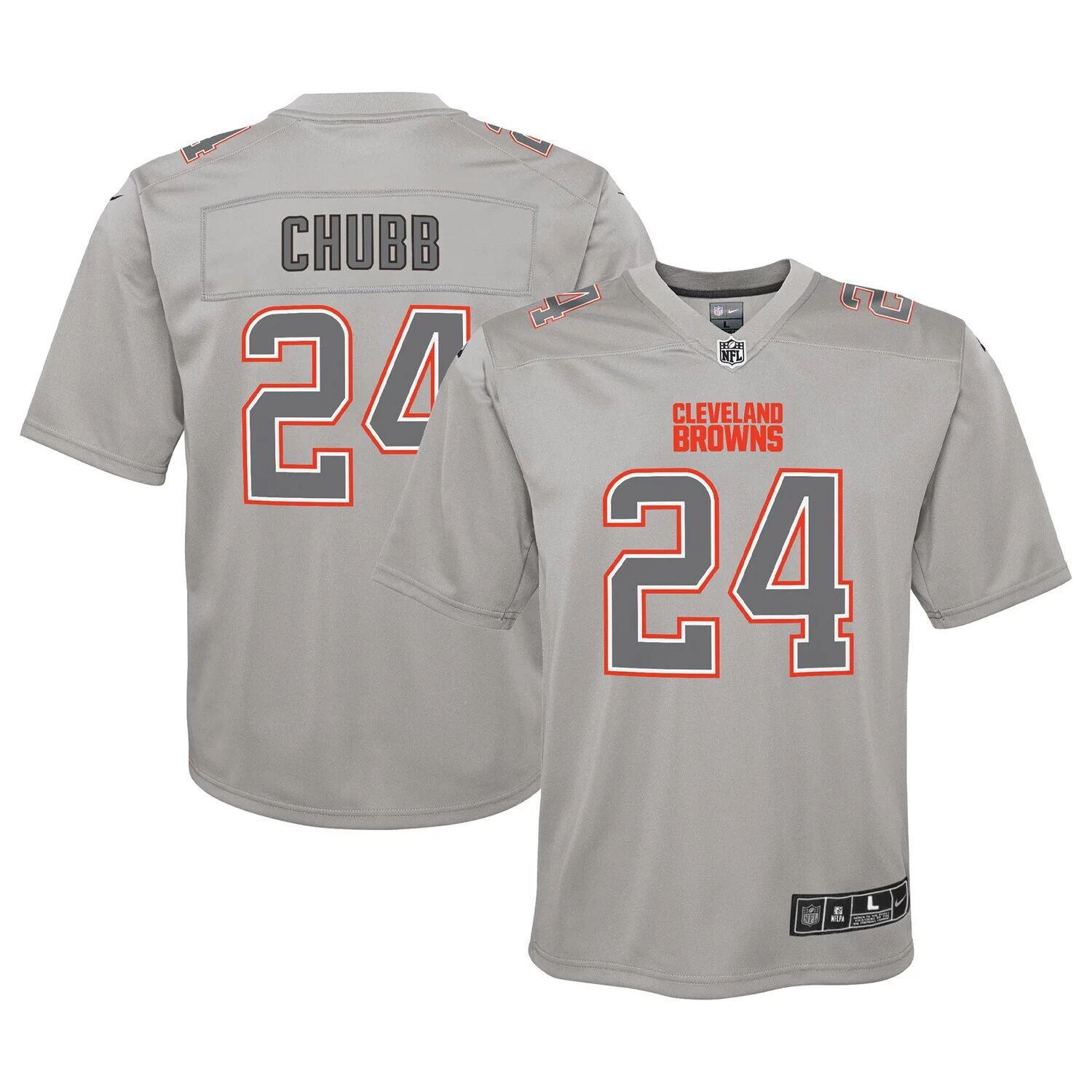 

Молодежный джерси Nike Nick Chubb Grey Cleveland Browns Атмосфера игры Nike
