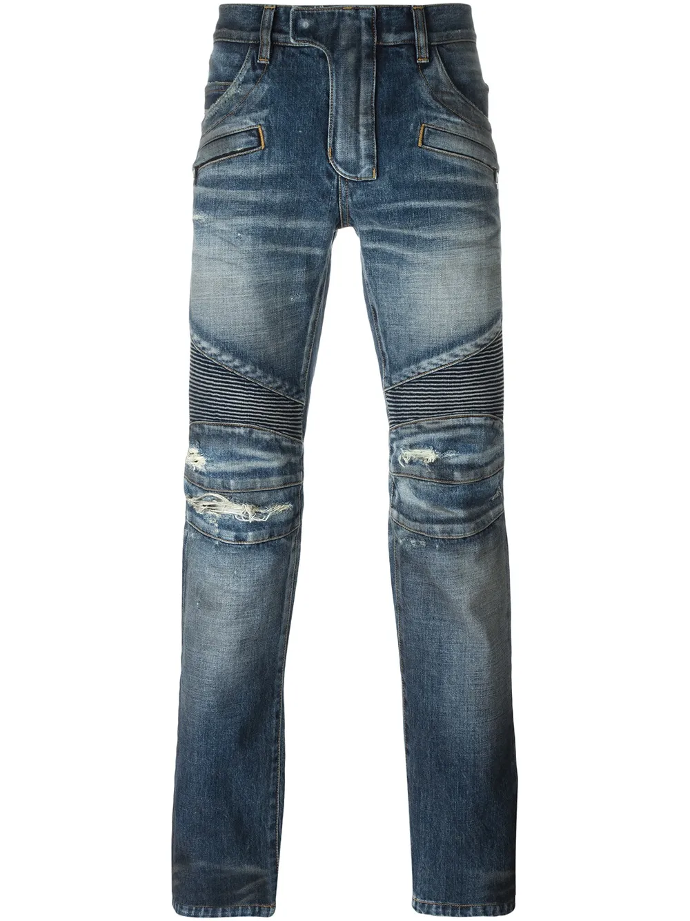 

Байкерские джинсы BALMAIN, синий