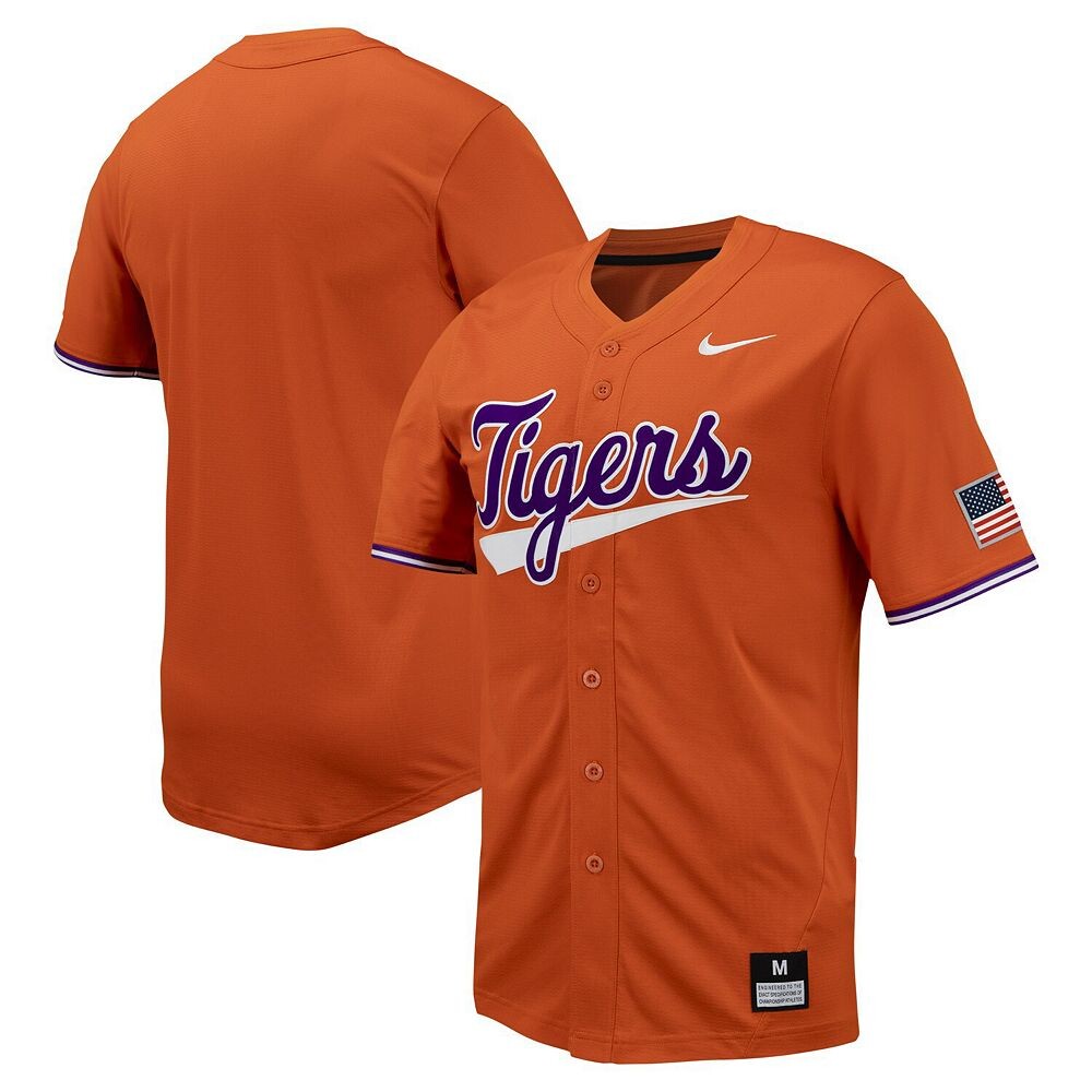 

Мужская бейсбольная майка на пуговицах Nike Orange Clemson Tigers Replica, цвет Clm Orange