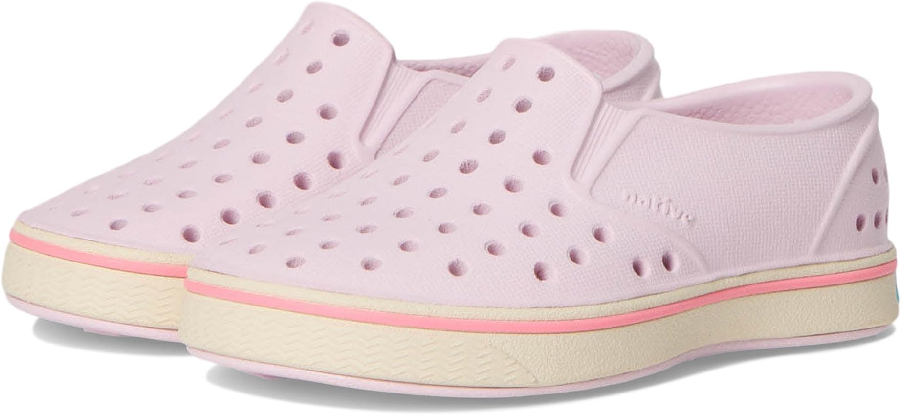 

Кроссовки Native Shoes Kids Miles Slip-On, цвет Barely Pink/Bone White