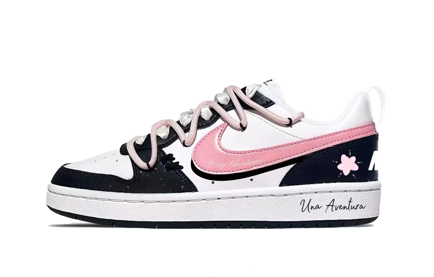 

Nike Court Borough Cute Star противоскользящие износостойкие низкие детские скейтбординг кроссовки Pink для подростков