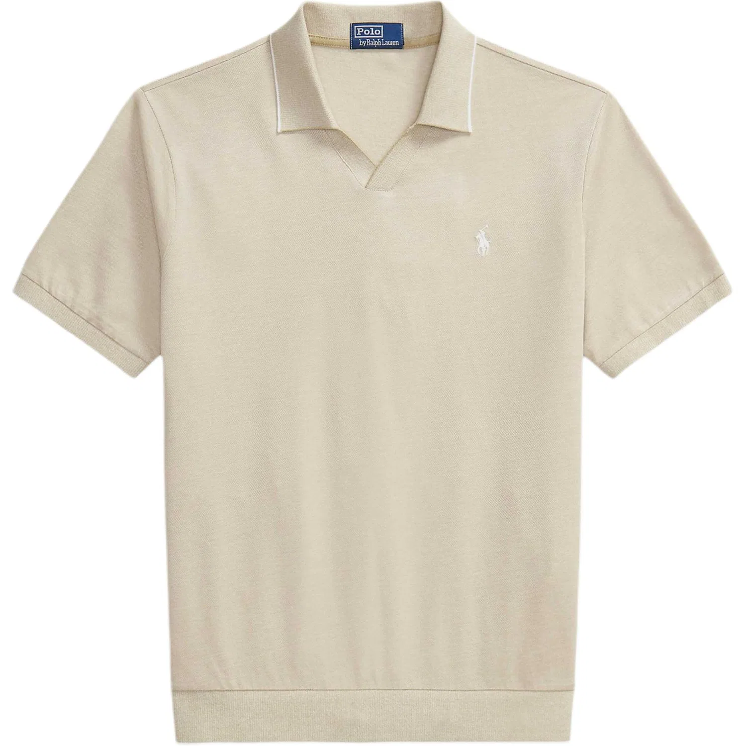 Поло с коротким рукавом с вышитым логотипом Polo Ralph Lauren, Beige