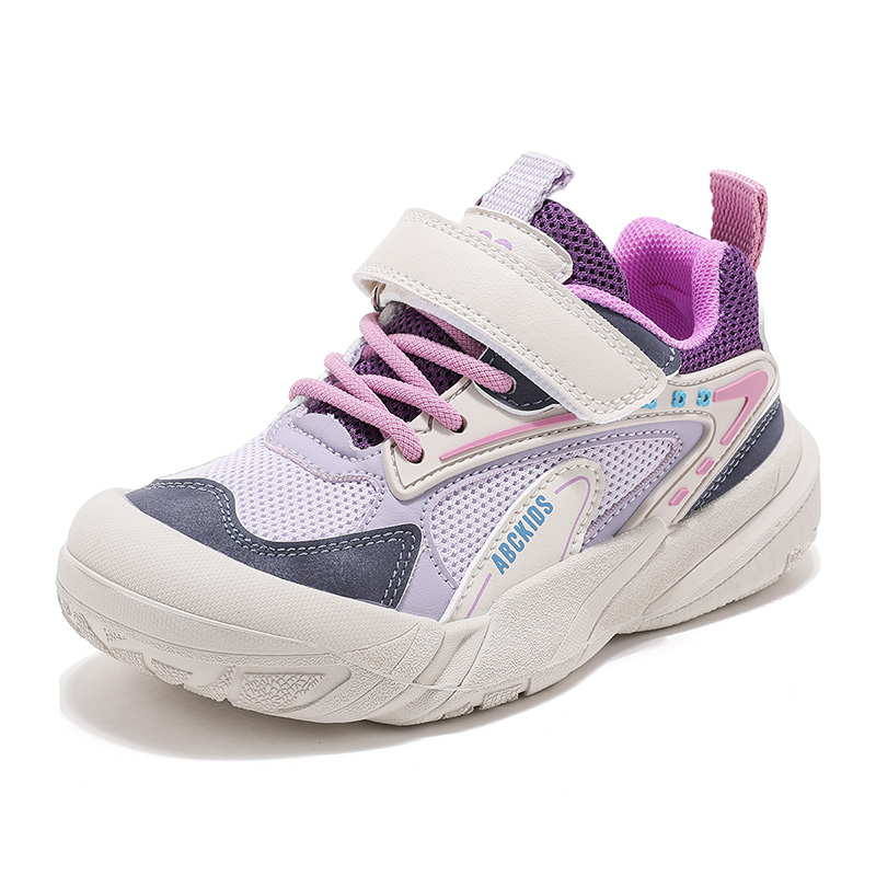 

Дышащие легкие нескользящие повседневные детские кроссовки Kids' ABC KIDS, бежевый/фиолетовый