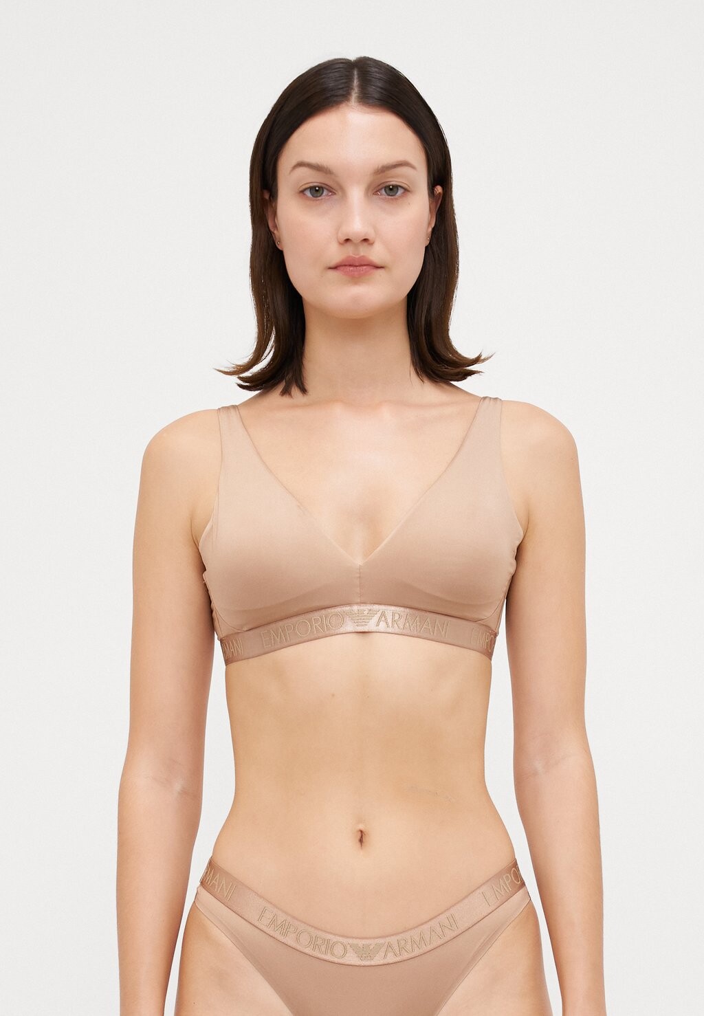 

Треугольный бюстгальтер REMOVABLE PADS BRALETTE Emporio Armani, светло-коричневый