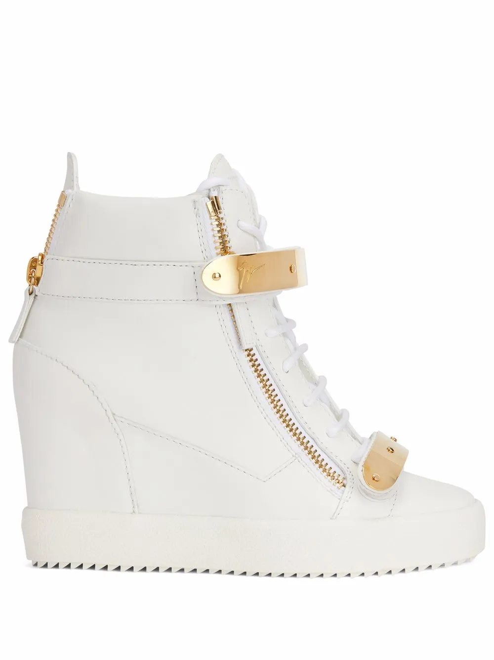 Кроссовки Coby на танкетке Giuseppe Zanotti, белый