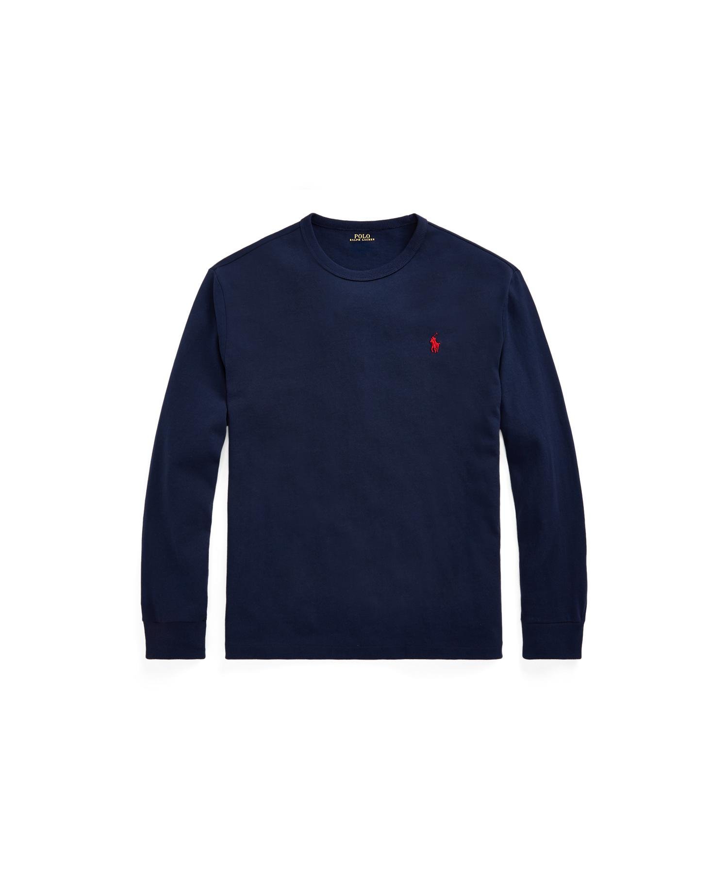 Классическая трикотажная футболка с длинными рукавами Polo Ralph Lauren, 400 Blue — фото 2