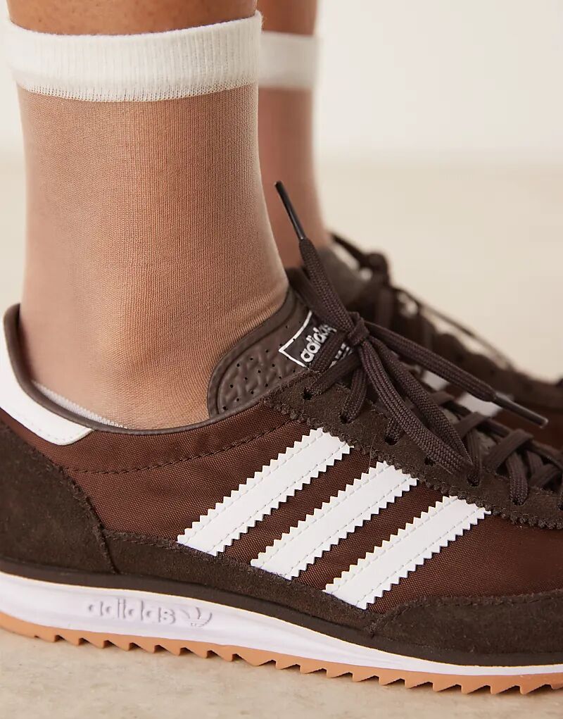 Кроссовки SL 72 OG коричневого и белого цвета adidas Originals — фото 4