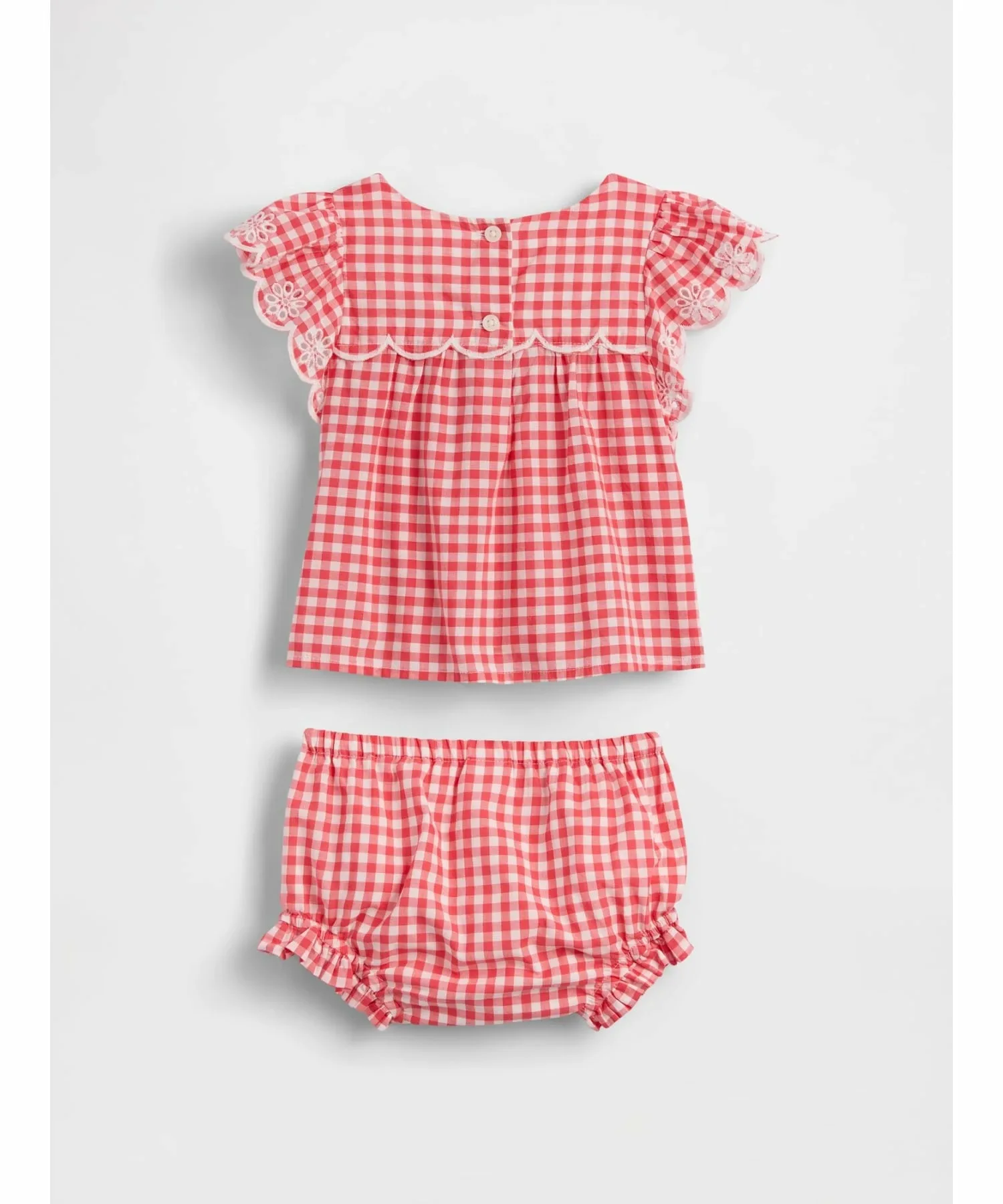 (K) Комплект одежды в клетку с перфорацией (для малышей) GAP, RED_GINGHAM — фото 2