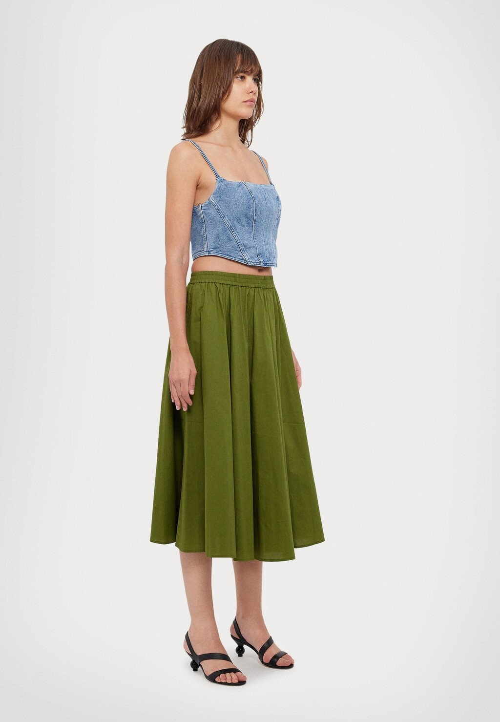

Топ DENIM BUSTIER MICHAEL Michael Kors, белый