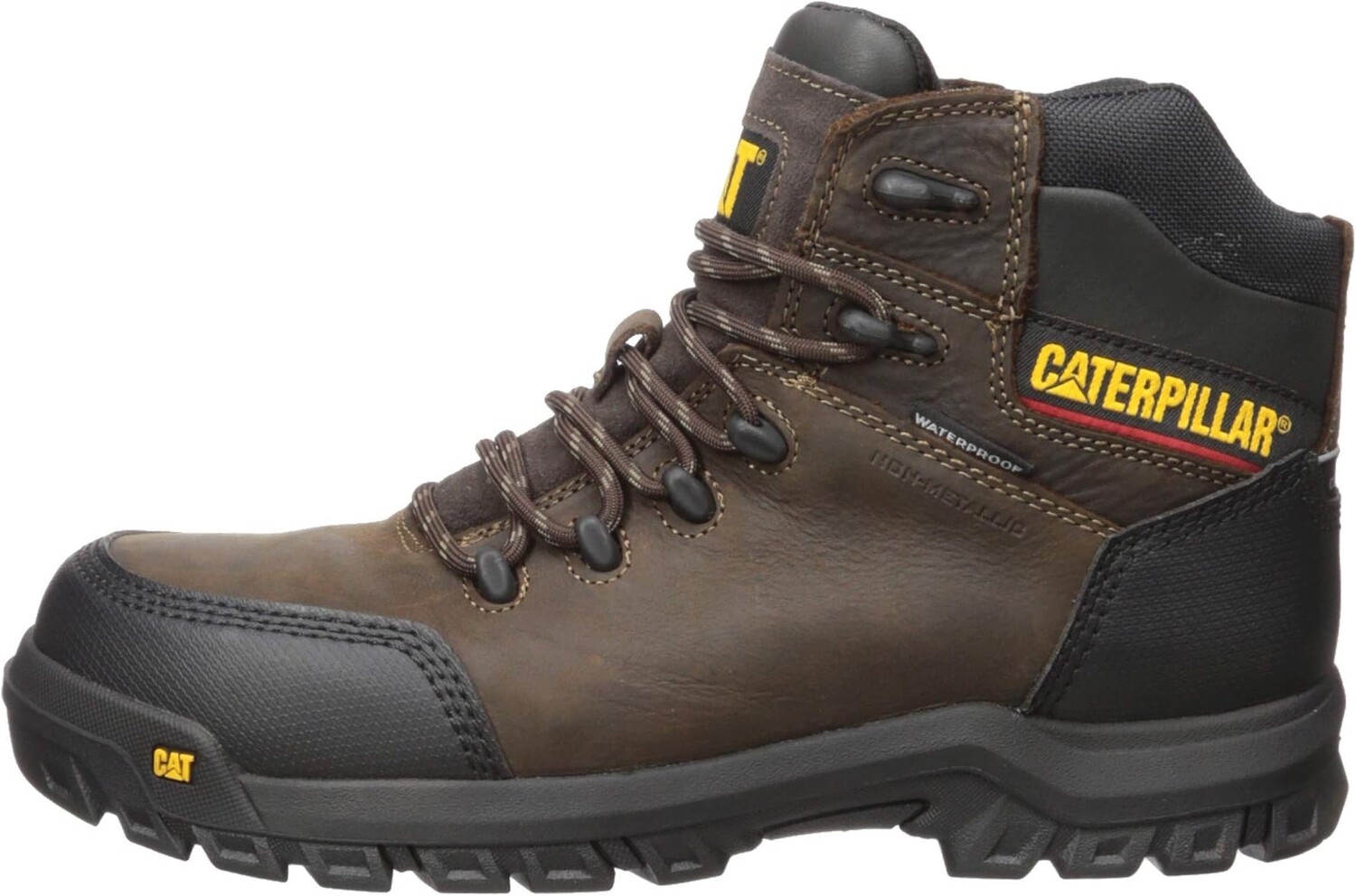 Рабочая обувь водонепроницаемая с композитным носком Resorption Waterproof Composite Toe Caterpillar, цвет Seal Brown Leather — фото 4
