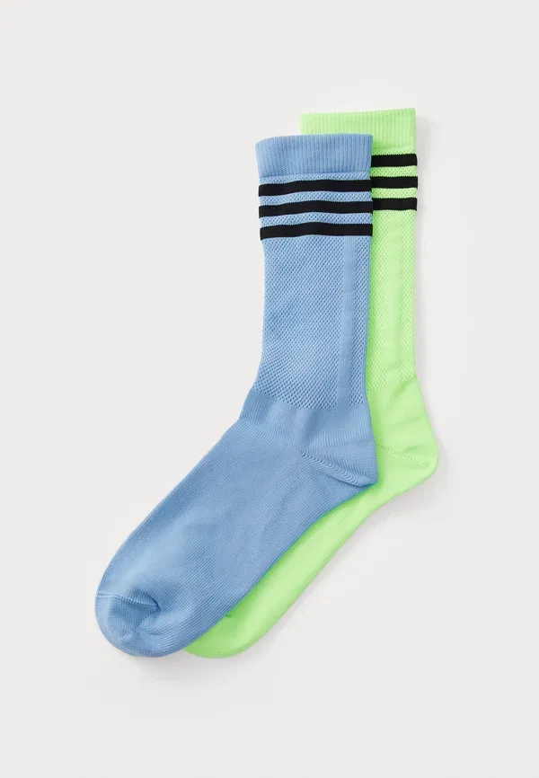 Носки Adidas Originals, 2 пары, сигнальный зеленый/пепельно-голубой