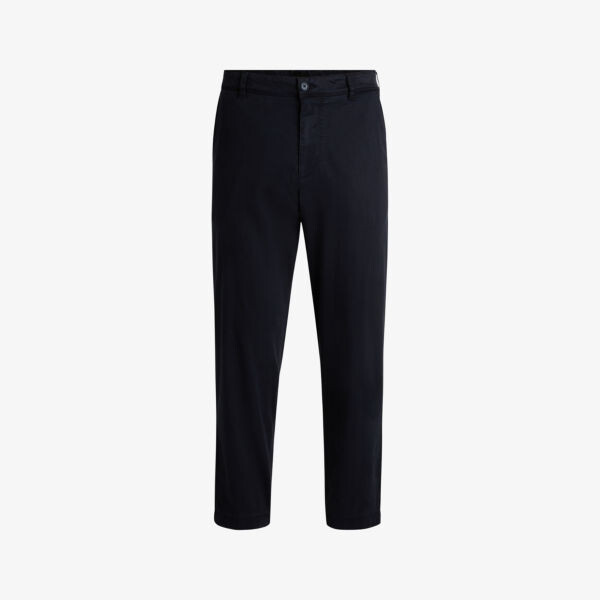 

Брюки Tapered-Leg зауженного кроя из эластичной ткани Boss, синий