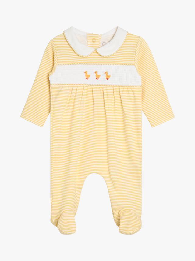 

Пижама с вышивкой уткой на хлопчатобумажных ножках JoJo Maman Bébé, желтый