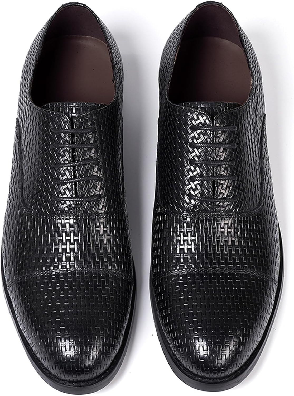

Мужские оксфорды с формальным костюмом, из натуральной кожи, с плетеным узором, современные туфли, мужская мода, для выпускного вечера, свадьбы, делового и повседневного стиля, дерби, удобные смокинговые туфли для мужчин Santimon, черный