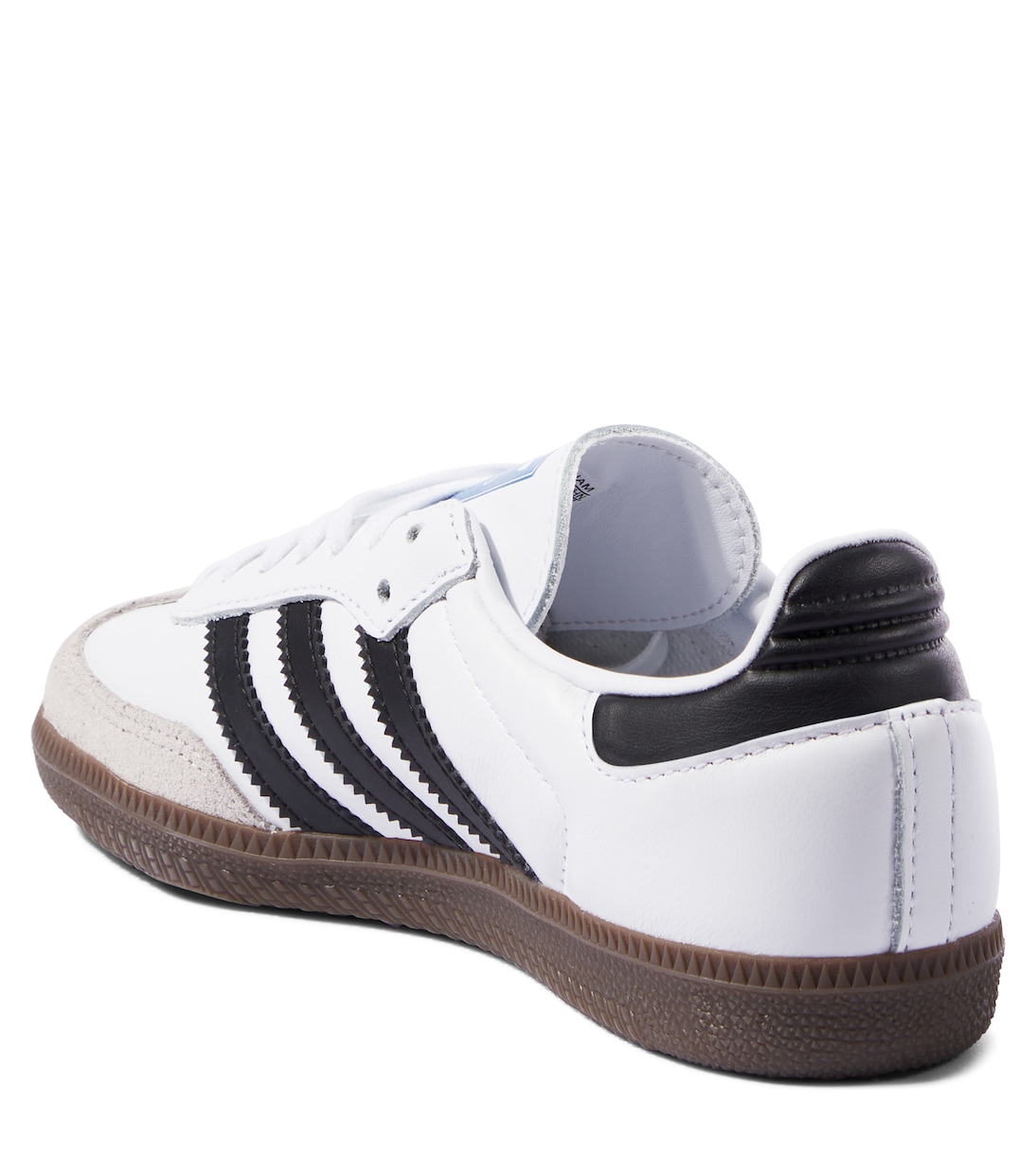 Кроссовки Samba OG из кожи с отделкой из замши Adidas Originals Kids, Ftwr White / Core Black / Gum5 — фото 3