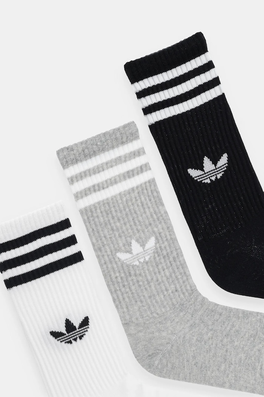 Носки 3-Stripes комплект из 3 пар Adidas Originals, черный — фото 2