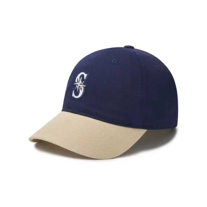 

MLB Хлопковая бейсболка унисекс бежево-голубая, Beige/Blue