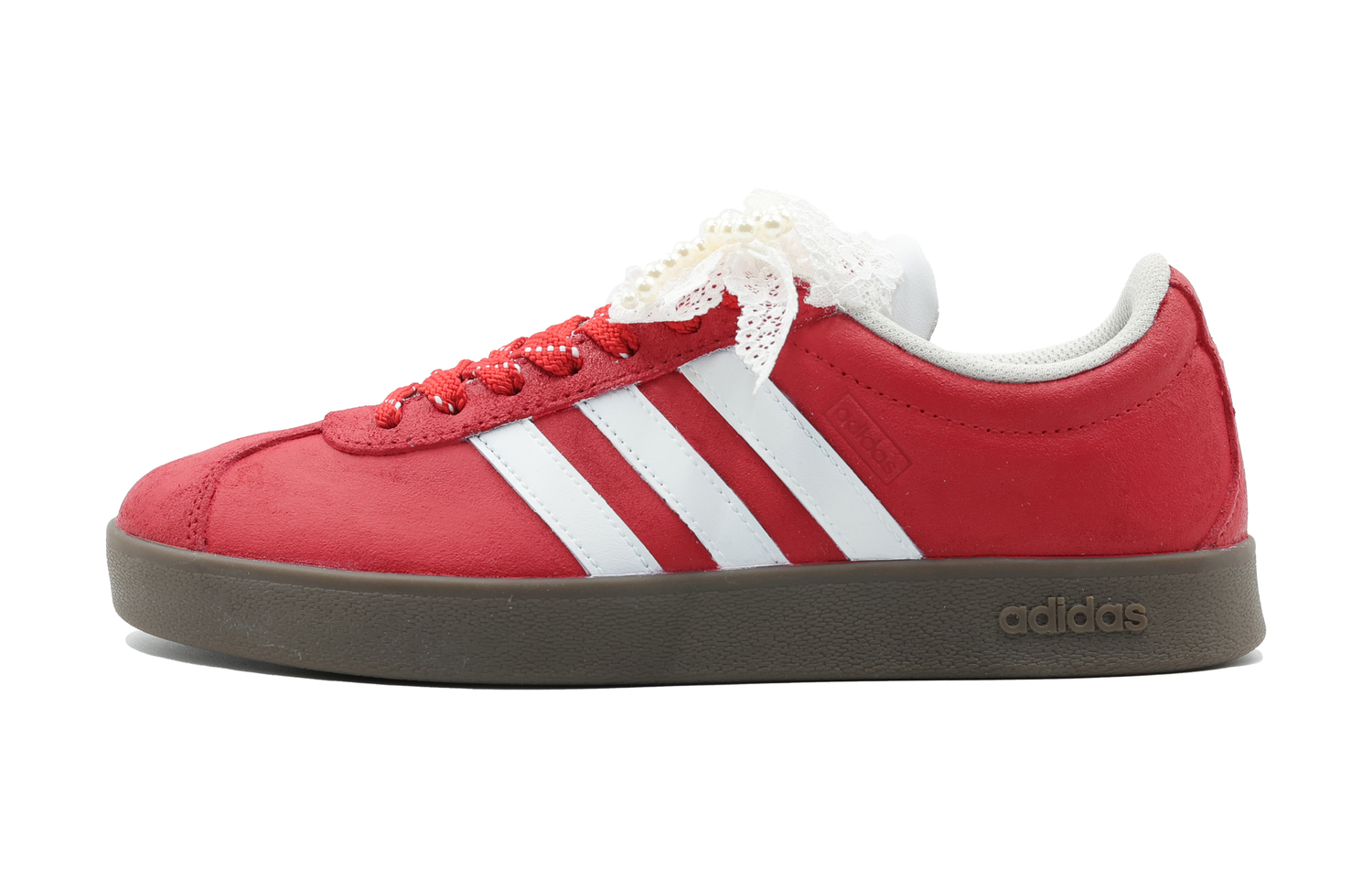 

Adidas Neo VL Court 2.0 противоскользящие низкие скейтерские кроссовки унисекс красно-белые, цвет Red White