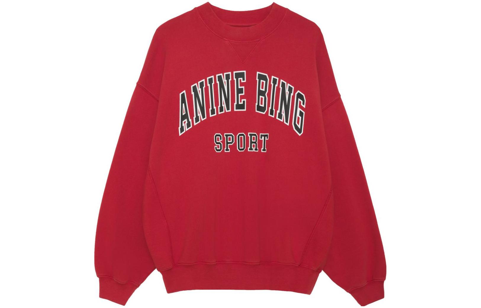 

Свитшот Anine Bing с принтом логотипа Jaci, ярко-красный