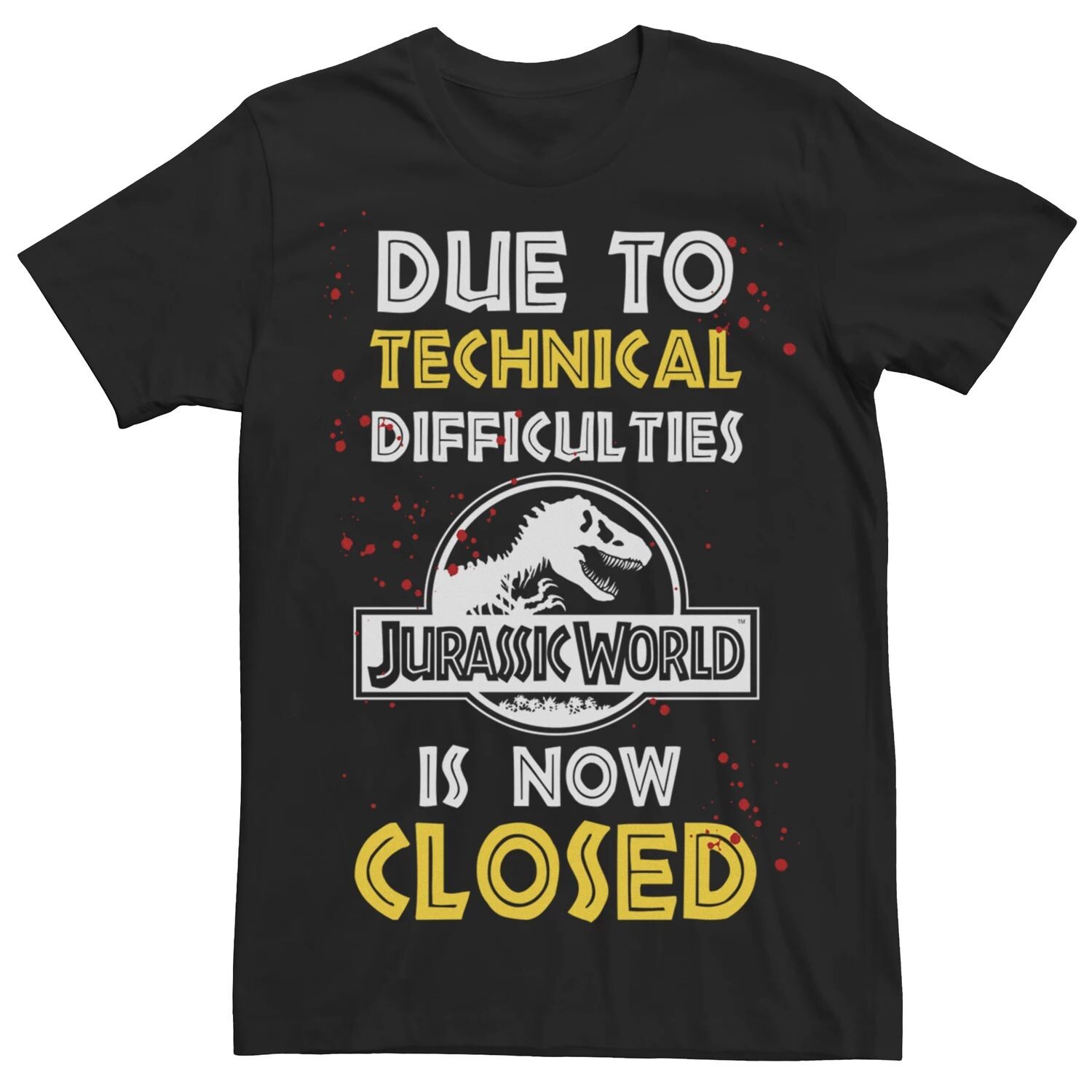 

Мужская футболка Jurassic World технических трудностей Licensed Character