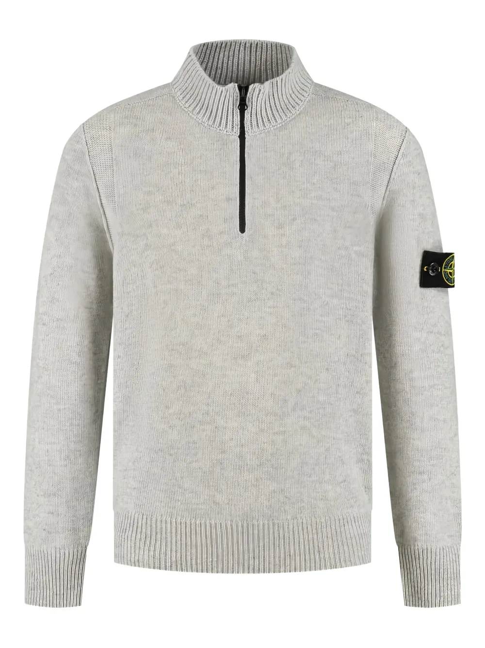 

Джемпер с полумолнией и высоким воротом Stone Island Junior, серый