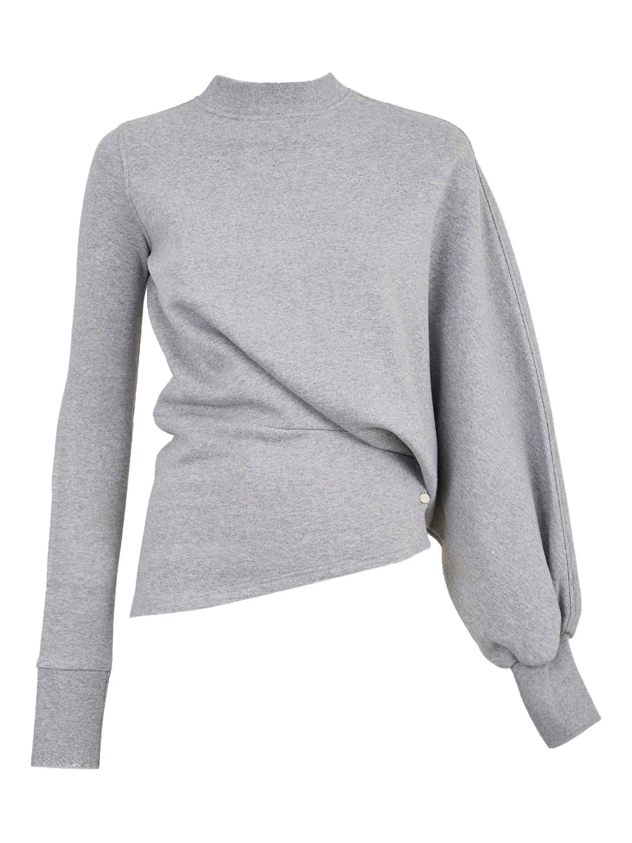 

Шерстяной топ с пуговицами A.W.A.K.E. Mode, серый