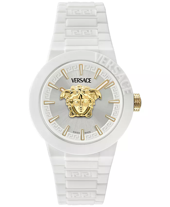 Мужские часы Swiss V-Pop с белым силиконовым ремешком, 43 мм Versace — фото 2