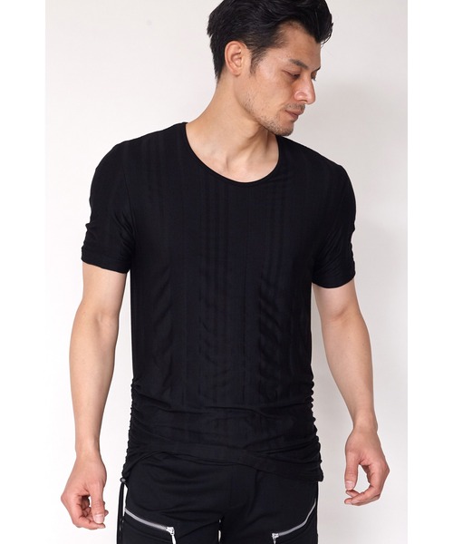 

Топ с коротким рукавом и завязками, в полоску TORNADO MART, черный