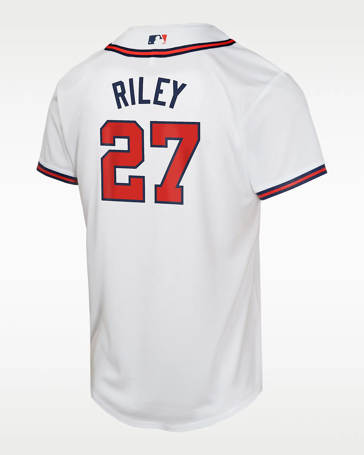 Детская большая игровая майка Nike MLB Austin Riley Atlanta Braves, White — фото 2