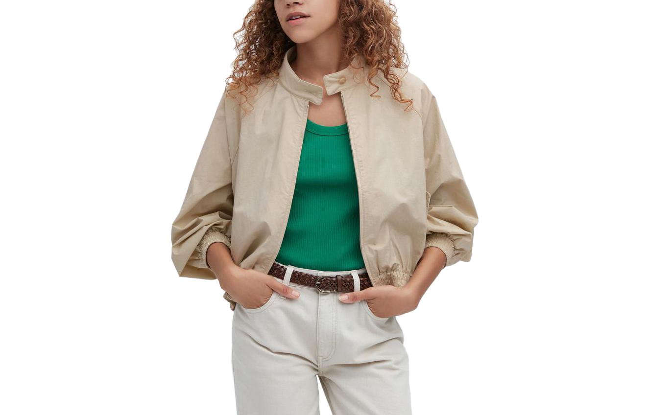 UNIQLO Женская бежевая куртка, Beige — фото 3