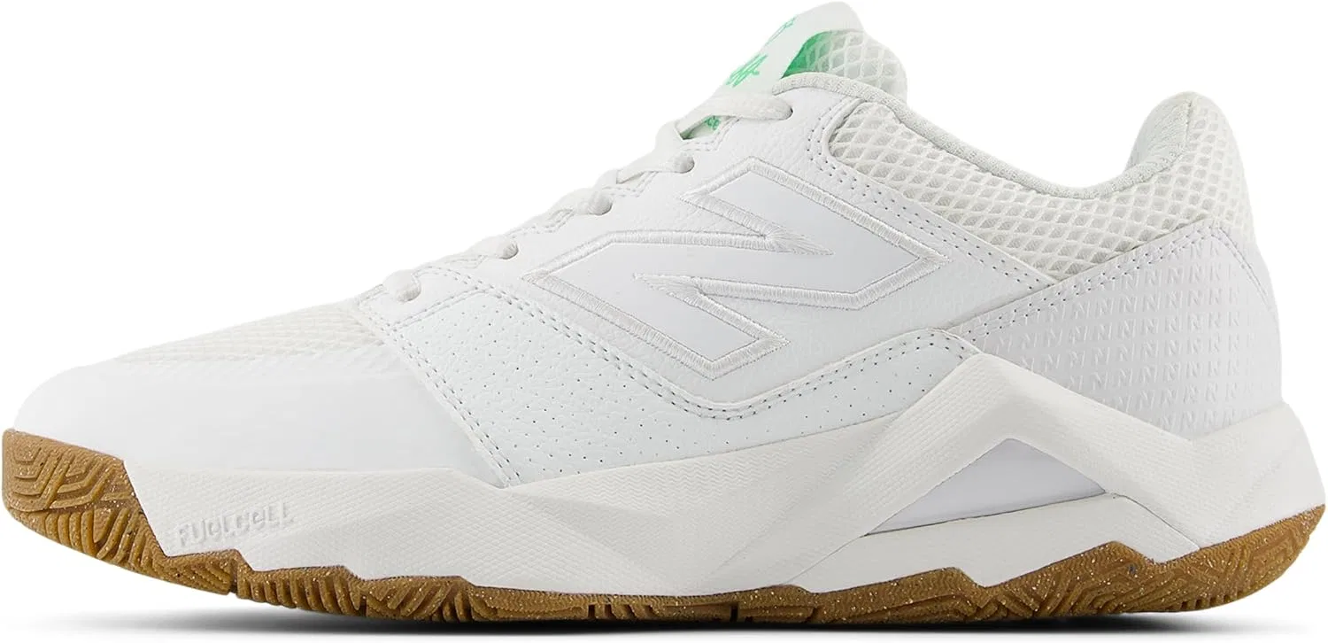 Кроссовки теннисные New Balance FuelCell Delray V2, белый/зеленое яблоко — фото 2