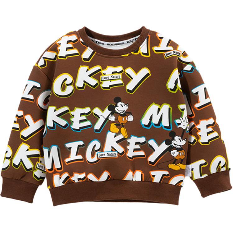 

Свитшот Mickey Series Dark Coffee для детей 3-7 лет Disney, темно-коричневый