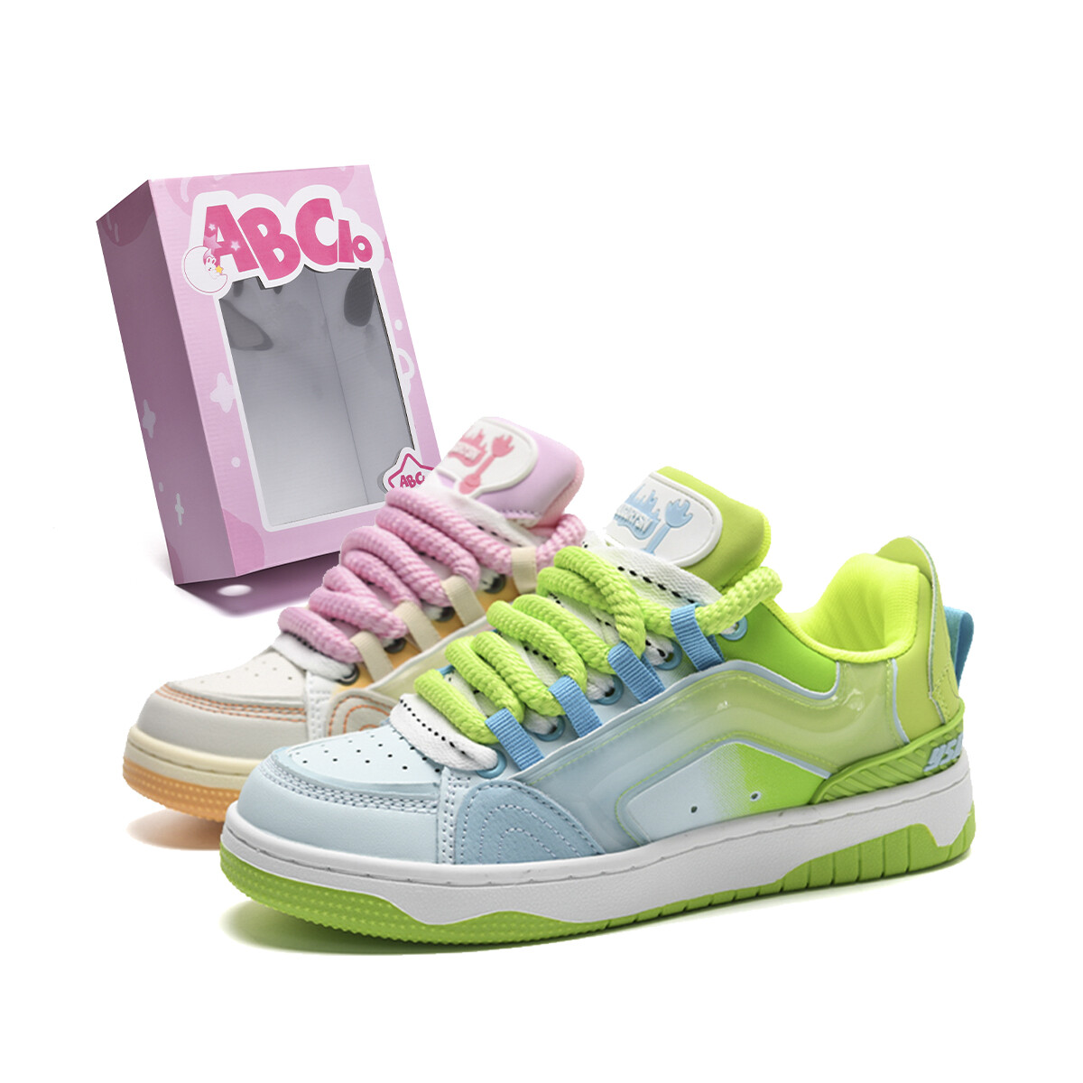 

Кроссовки ABCIO Skateboarding Shoes Unisex Low-top, цвет Cherry Blossom Pink