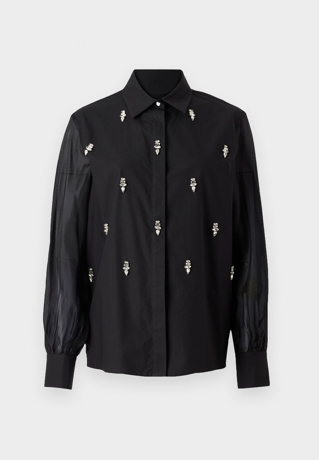 

Блузка на пуговицах EMBELLISHED KARL LAGERFELD, черный