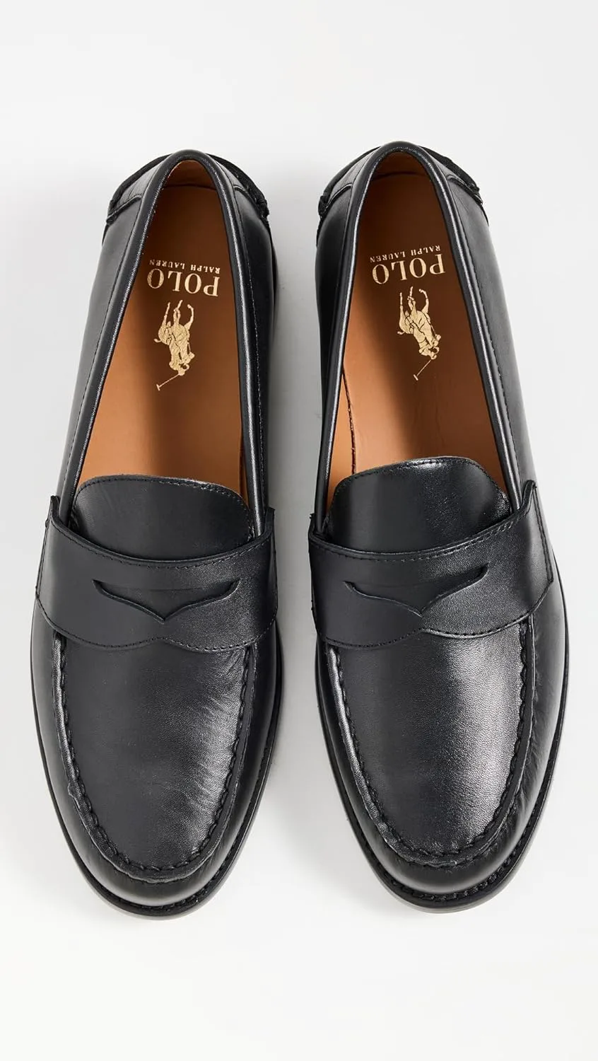 Мужские кожаные лоферы POLO RALPH LAUREN Alston, черный — фото 4