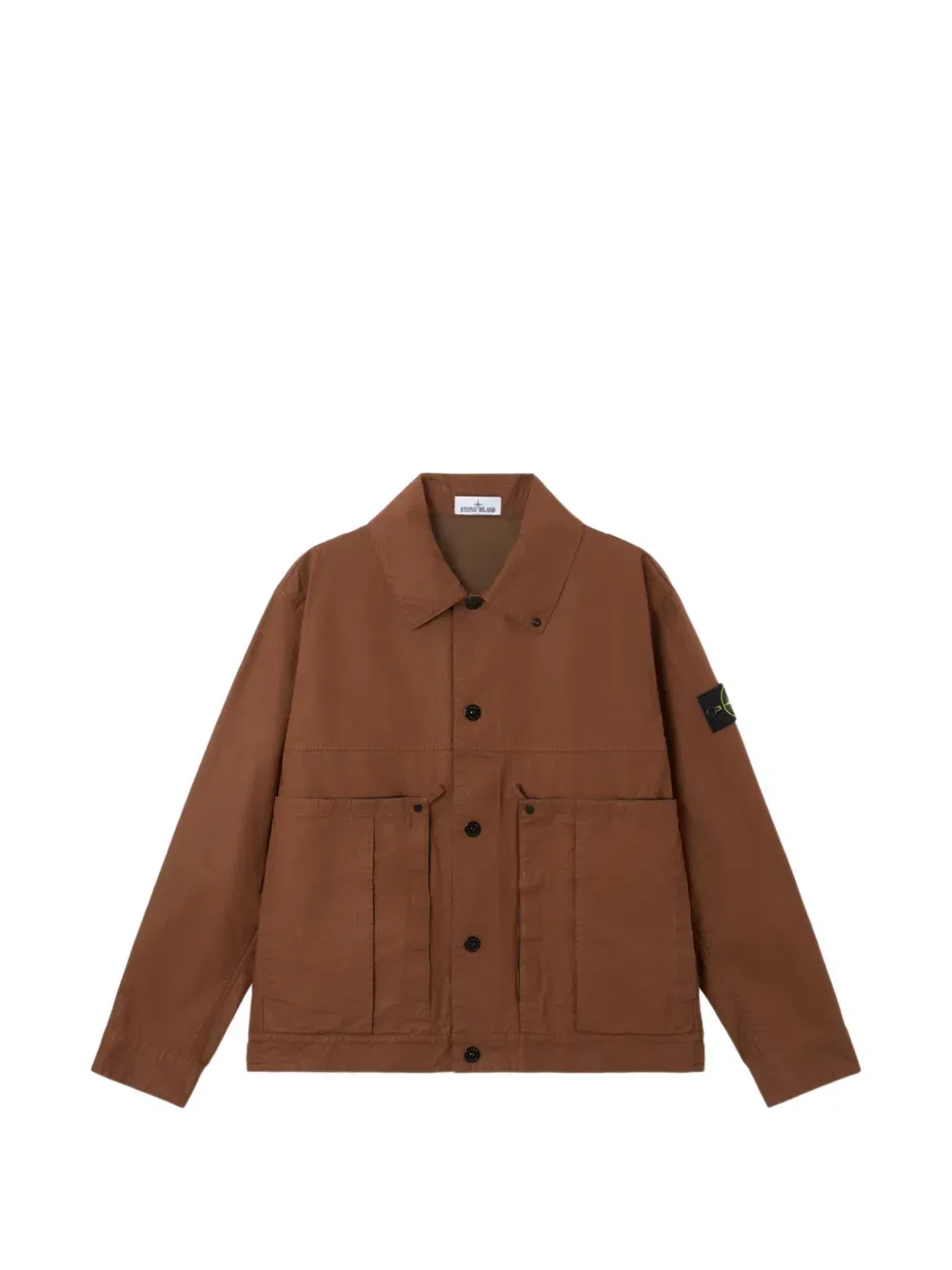 Куртка с нашивками на пуговицах Stone Island, коричневый