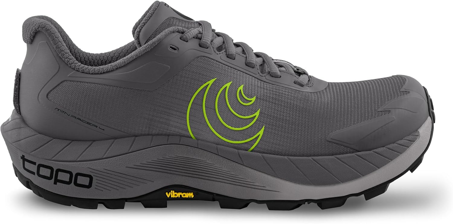 Мужские кроссовки Topo Athletic MTN Racer 4 с легкой конструкцией, удобные, с перепадом пятка-to-подошва 5 мм для трейлового бега, спортивная обувь для трейла, серый — фото 3