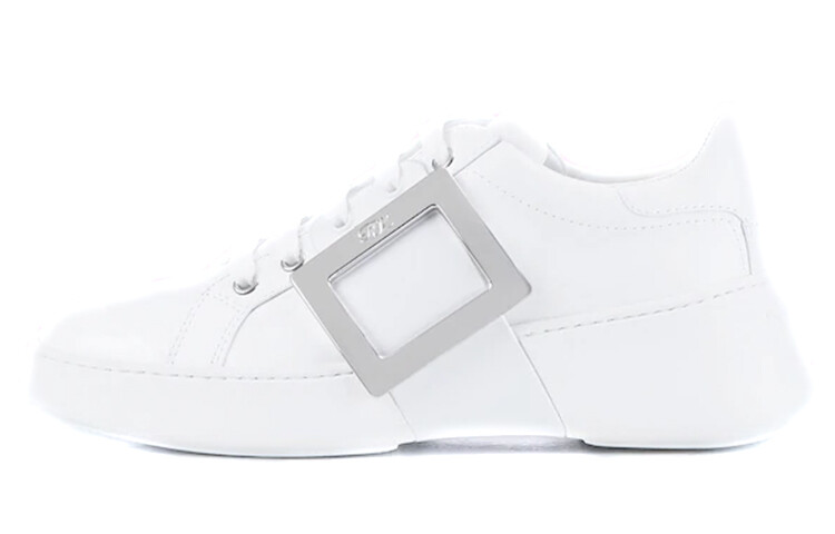Женские Кожаные Кроссовки Roger Vivier Viv Skate - Белый